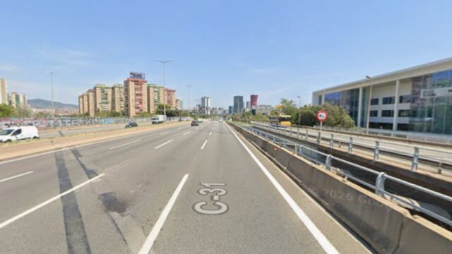 Imatge de la C-31 (Hospitalet de Llobregat)