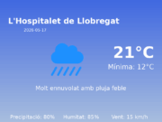 Predicció meteorològica: L’Hospitalet de Llobregat, 17 de Maig de 2026