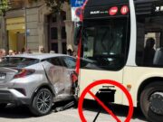 Així ha quedat el vehicle implicat en l’accident de Gràcia