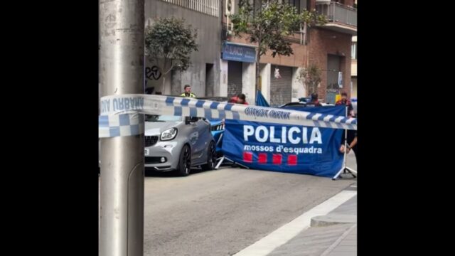 Imatge del lloc de la tragèdia al carrer de Rafael Campalans (via xarxes socials)