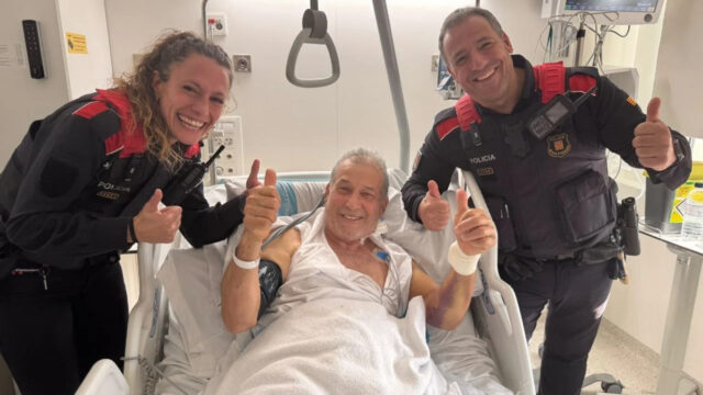 Imatge d'en Jose Daniel mentre es recupera a l'Hospital de Bellvitge (Mossos d'Esquadra)